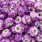 Flat Acrylic Beads 15mm Large Hole Printed Marbled 60pcs 8
