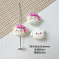 Baking Painted Teddy Bear and Flowerpot Metal Beads 15mm 10pcs 11