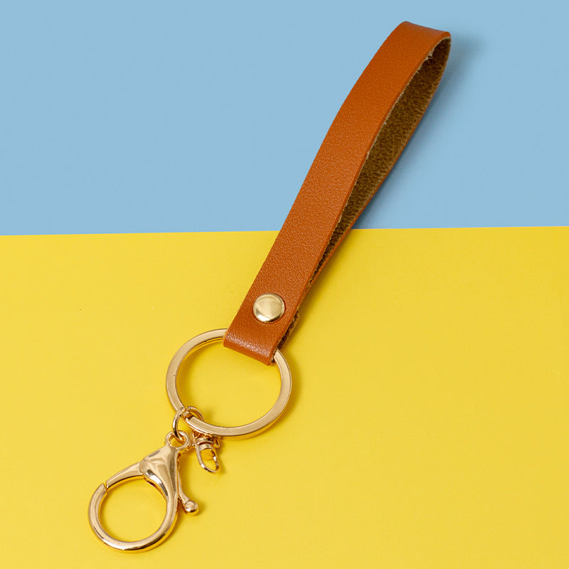 PU Leather Wristlet Keychain with Golden Clasp Multiple Colors 7