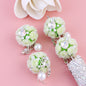 Flower Cluster Round Clay Beads 22mm Tassel Rose Gem 5pcs 14
