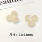 Three-Petal Flower Acrylic Beads 23mm Translucent Mixed Colors 100pcs 6
