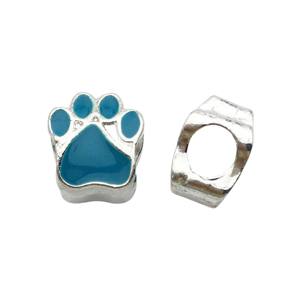 Bear Paw Metal Beads 10mm Enamel Zinc Alloy 20pcs 13