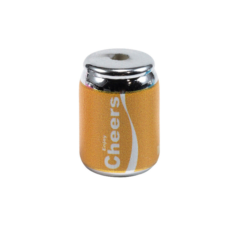 Plating Acrylic Beads 17-20mm Cola Can Design Colorful 10pcs 16