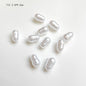 Vintage Shaped Imitation Pearl Acrylic Beads Soft White Luster 10pcs 11