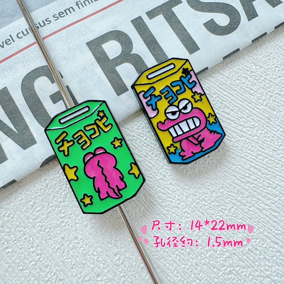 Painted Alloy Metal Beads Crayon Shin-Chan Series 10pcs 11