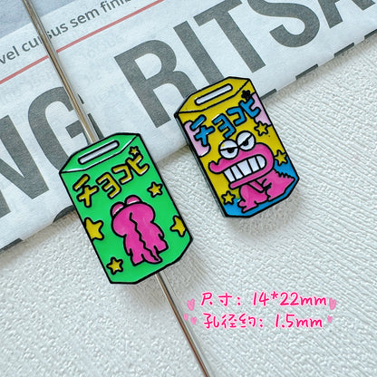 Painted Alloy Metal Beads Crayon Shin-Chan Series 10pcs 11
