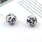 UV Plating Round Acrylic Beads 16mm Candy Colored Leopard Print 20pcs 7