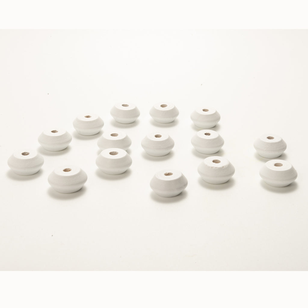 Wood UFO Spacer Beads 20mm Colored 100pcs 4
