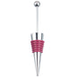 Beadable Wine Stopper Aluminum Alloy Metal Ball Top Silicone Grip 7