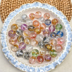 Clear Gild Tinsel Resin Beads 16mm Round Multicolor 50pcs 2