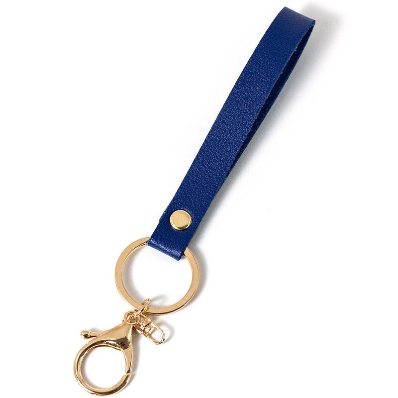 PU Leather Wristlet Keychain with Golden Clasp Multiple Colors 5