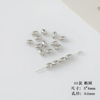 Christmas Tree Heart Acrylic Beads Silver Faceted CCB Plastic 4