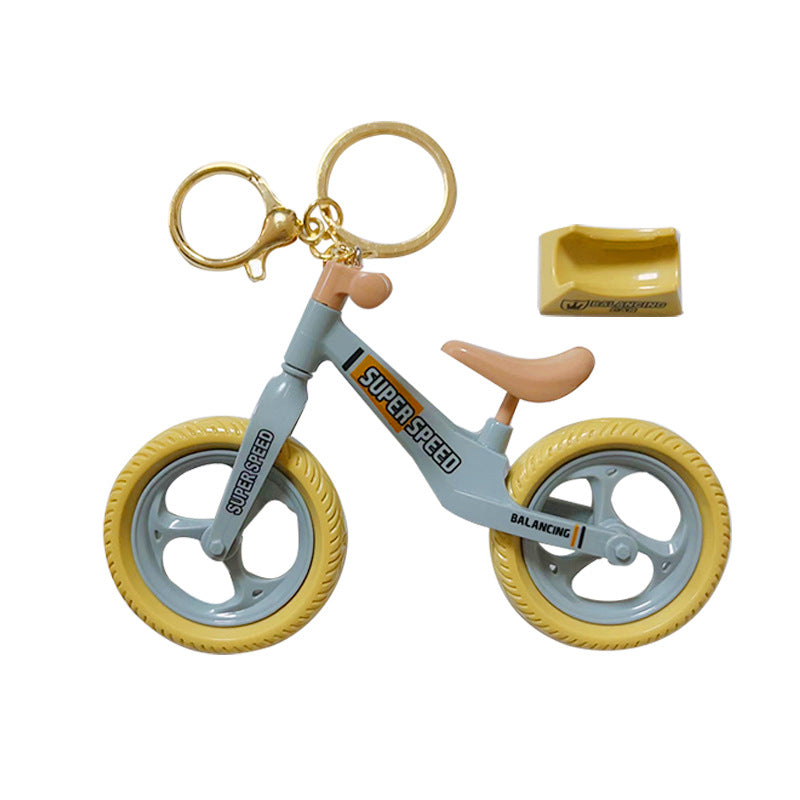Plastic Bicycle Couple Keychain Lightweight Durable Pastel Colors