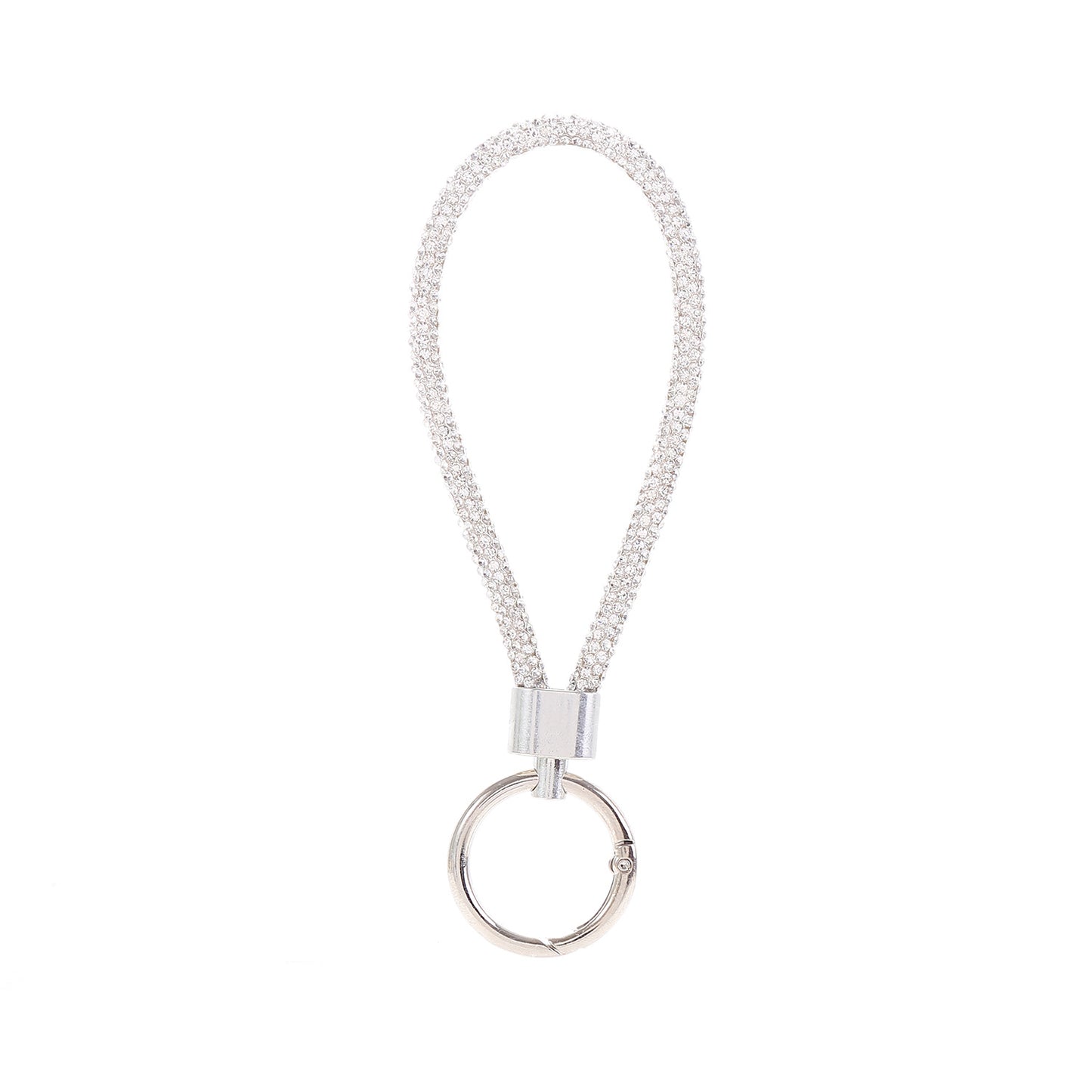 Diamond Wristlet Keychain Metal Flexible Loop Multiple Colors 21