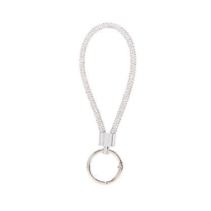 Diamond Wristlet Keychain Metal Flexible Loop Multiple Colors 21