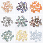 Electroplated Bear Glass Beads 12mm 14mm Mixed Metallic Colors 20pcs 5