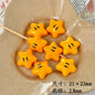 Cartoon Star and Penguin Series Acrylic Beads Printed 10pcs 7