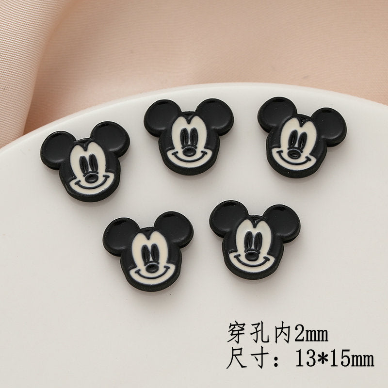 Cartoon Character Metal Beads Painted Enamel Alloy 10pcs 27