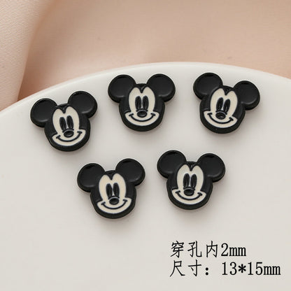 Cartoon Character Metal Beads Painted Enamel Alloy 10pcs 27
