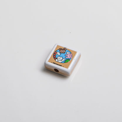 Polaroid Square Acrylic Beads 25mm Mini Camera Designs 10pcs 21