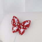 Polymer Clay Butterfly Rhinestone Beads 36mm Napal Style 2pcs 2
