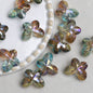 Faceted Butterfly Acrylic Beads 15-20mm Crystal Mixed 10pcs 7