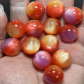 Gradient Color Resin Beads 8-16mm Round Glossy Polished 50pcs