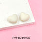 Rubberized Spray Painted Heart Acrylic Beads 16x19mm Macaron Color 50pcs 10