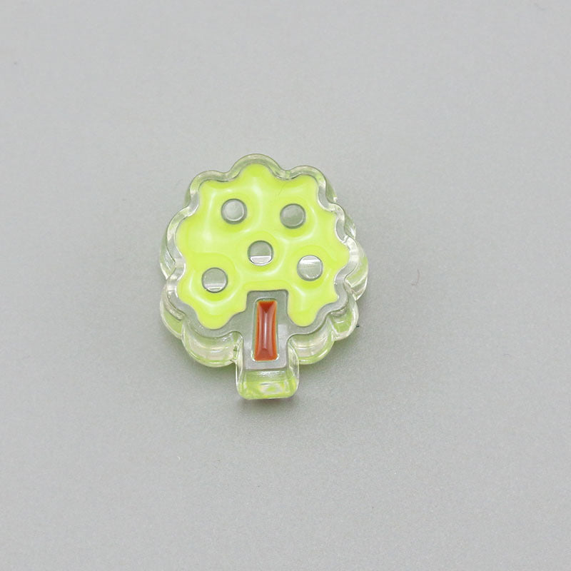 Transparent Bear Flower Acrylic Beads Playful Pastel Enamel 20pcs 9