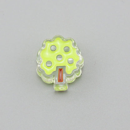Transparent Bear Flower Acrylic Beads Playful Pastel Enamel 20pcs 9