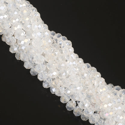 Glass Faceted Spacer Beads 8mm Iridescent Plating 17