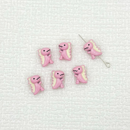 Dinosaur Metal Beads 12mm Baking Painted Enamel Alloy 10pcs 15