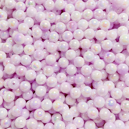 Pearl Round Acrylic Beads 6-10mm Dual Color Gradient Imitation Pearl 4