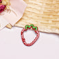Alloy 37mm Strawberry Shaped Trigger Spring Keyrings 4pcs 20