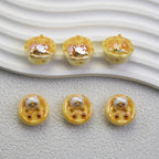 Egg Tart Kitten Resin Beads 23mm Glossy Animal Design 20pcs