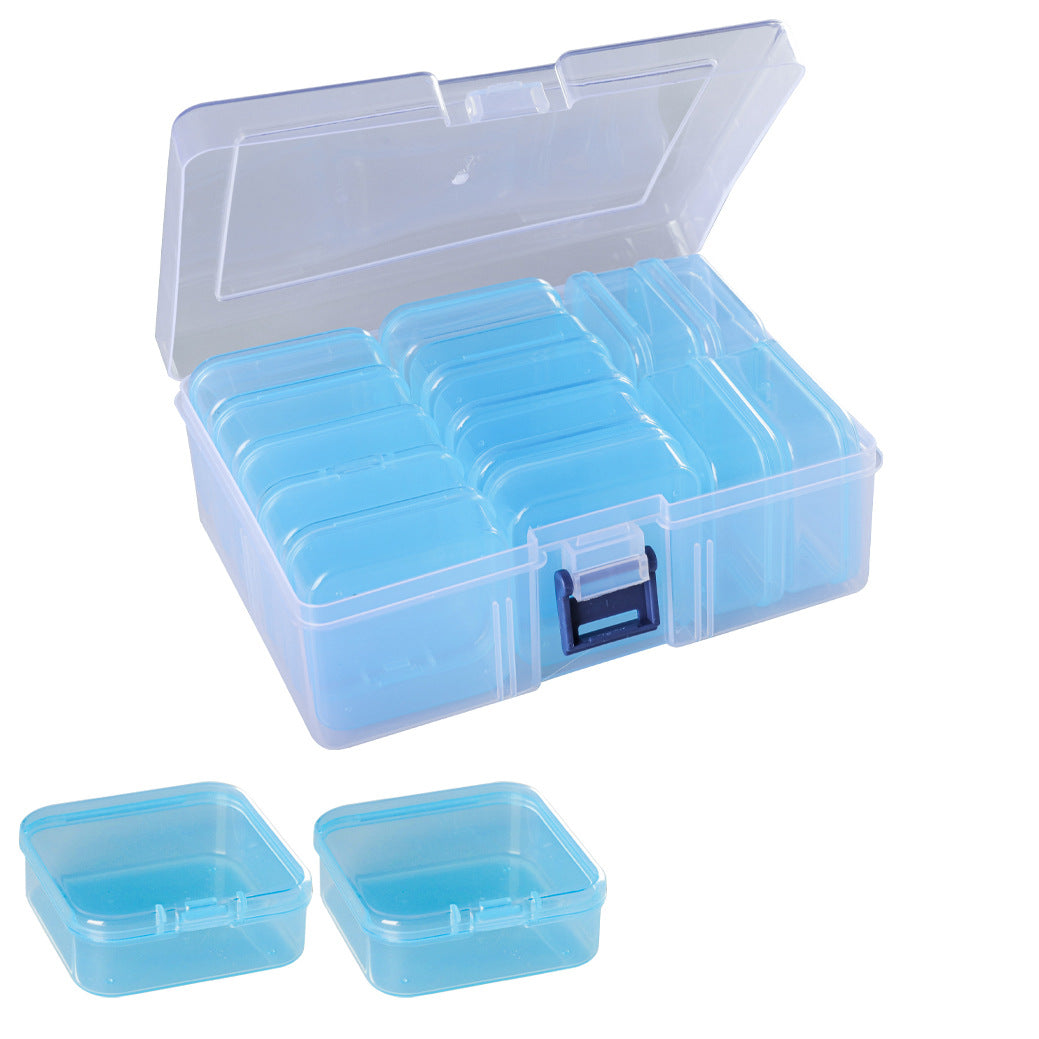 Plastic Bead Organizer Box 16.5x12x5.8cm 14 Compartments Colorful 1set 10