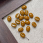 Vintage Czech Coffee Bean Lampwork Glass Beads 8x11mm 10pcs 17