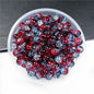 Crackle Flower Glass Beads 8mm Soft Purple Blue Gradient 3 Strands 8