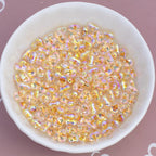 Acrylic Peanut Spacer Beads 4x6mm Transparent Plating Filled 50pcs 4
