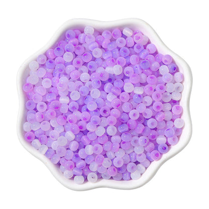 Cat Eye Jade Ice Seed Glass Beads 4mm Soft Pastel Translucent 150pcs 25