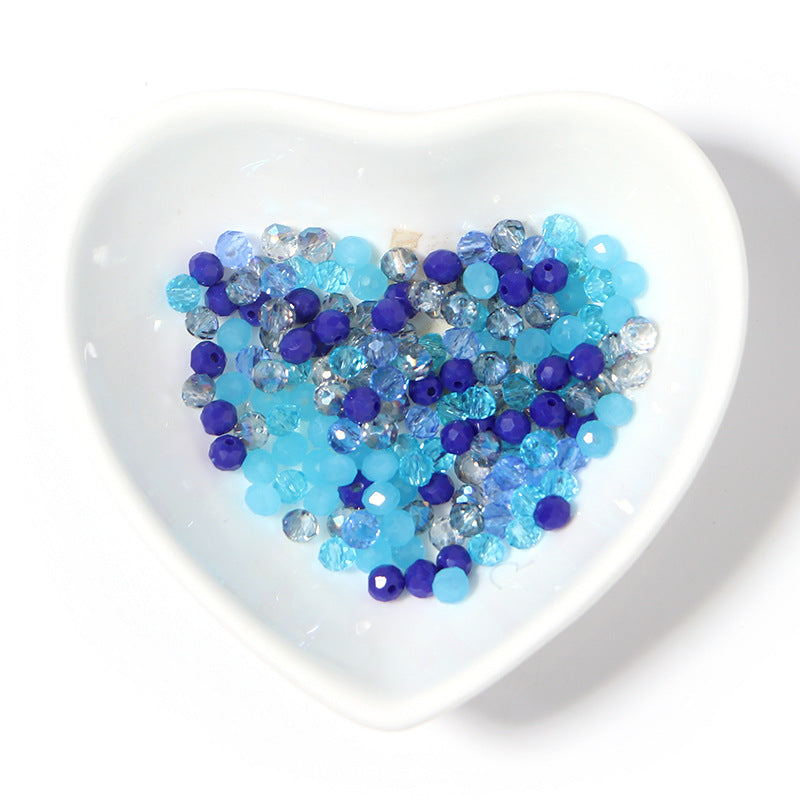 Seed Glass Beads 4mm Colored Transparent Faceted 200pcs 14
