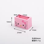 Painted Square Acrylic Beads 21mm Pink Hello Kitty 20pcs 2