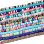 Flat Clay Beads 6mm Colorful Polymer Spacer Disc 10strands 3