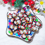 Silicone Focal Beads Halloween Ghost With Gingerbread and Hat 20pcs 3