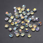 Faceted Four Sided Glass Beads 8mm Electroplated Colorful 50pcs 15