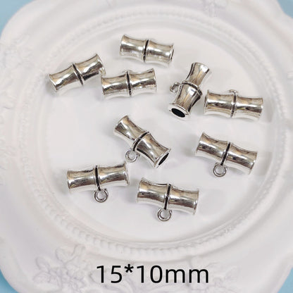 Tube Metal Beads 15mm Bamboo Joint Zinc Alloy 20pcs 3