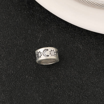 European Style Metal Beads Silver Tone Large Hole 50pcs 18