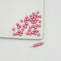 Heart Metal Beads 6mm Puffy Glossy Pastel Colors 50pcs 7