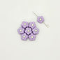 Flower Metal Beads 10mm Baking Painted Cream Two-Color Alloy 20pcs 16