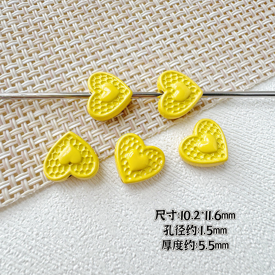 Butterfly Painted Metal Beads Decorative Alloy 10pcs 22
